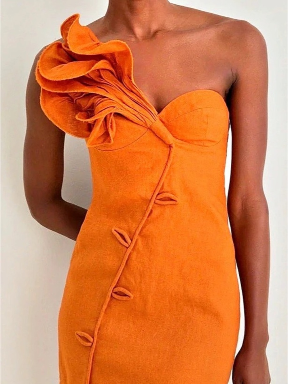NWT FARM Rio Orange Flower Mini Dress Orange size L